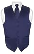 Men's NAVY BLUE Tie Dress Vest and NeckTie Set for Suit or Tuxedo