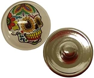 Snap Charming Flower Skull Interchangeable Jewelry Snap Accessory