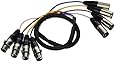 Monoprice 108764 3-Feet 4-Channel XLR Male-Inch XLR Female Snake Cable