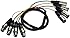 Monoprice 108764 3-Feet 4-Channel XLR Male-Inch XLR Female Snake Cable
