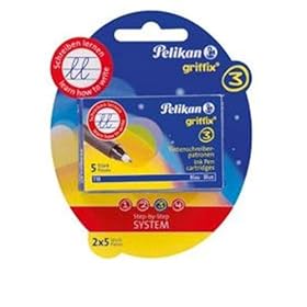Pelikan 960575 Griffix - Penna stilografica con cartucce (2 x blister da 5) Pelikan 960575 Griffix - Penna stilografica con cartucce (2 x blister da 5)
