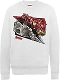 Official Avengers Age of Ultron Hulk vs Hulkbuster Shards Sweatshirt, Ash, Medium