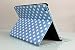 LiViTech Dalmation Series iPad 2 Polka Dots White Dot Blue Pattern Folio Leather Smart Cover Case Tartan Style With Inner Hard Armor Case/Base