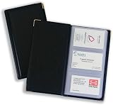 Gh06128 Goldline Business Card Holder Deluxe Stitched Black Capacity 96 Sbc3pblk