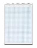 TOPS Docket Quadrille Pad, 8.5 x 11.75 Inches, Wirebound at Top, 70 Sheets, White (63801)