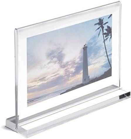 6"W x 9"H - "Lilou" - Falkenacrylic Clear Acrylic Picture Frame / Sign Holder / Portrait