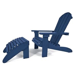 Children's Adirondack Chair with Ottoman NAVY by