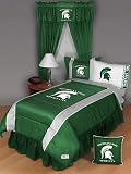 NCAA Michigan State Spartans - 5pc BEDDING Set - Queen Bed in a Bag