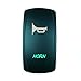 Laser Green Momentary Rocker Switch HORN 20a 12v On/off LED Light