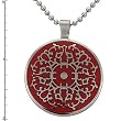 Stainless Steel Circle Pendant on 22" Bead Chain