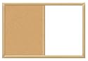 Board Dudes 24"x36" Oak Wrapped Magnetic Combo Board (16823UA-1)