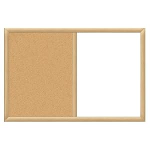 Board Dudes 24\”x36\” Oak Wrapped Magnetic Combo Board (16823UA-1)