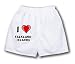 White Boxer Short with I Love Falkland Islands