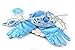 HXL Inspired Snow Queen Princess Elsa Tiara Braid Wand Blue Gloves Set of 4