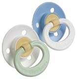 First Essentials 2 Pack Soft Center Silicone Pacifier, Colors May Vary