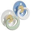 First Essentials 2 Pack Soft Center Silicone Pacifier, Colors May Vary