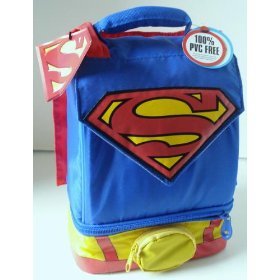 Superman Thermos Dual Compartment Lunch Bag Lunch Kit