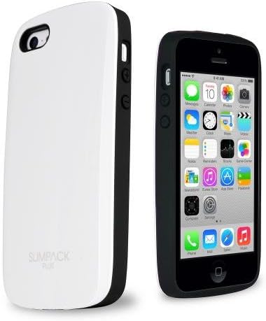 SlimPack [ Premium Plus ] iPhone 5C Hard Case Cover with Easy Card Slot / Slim Heavy Duty Dual Layer Protection with Enhanced Polycarbonate and Urethane - White