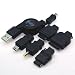 e Charger（イーチャージャー） e Charger FOMA/SoftBank/au/miniUSB/Dslite/PSP/iPod用 USB充電ケーブル ブラック RX-LBJC6BK