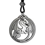 Draco Dragon Pendant gothic Renaissance jewelry pewter necklace