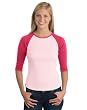Ladies 3/4 Sleeve Raglan Tee Shirt
