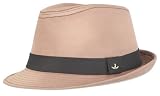 PRANA CANVAS FEDORA HAT - O/S - BROWN
