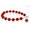 Carnelian and Sterling Silver Bracelet with Swarovski Crystal