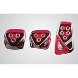 RAZO RP104RE JDM Red GT Carbon Fiber Manual Pedal Covers