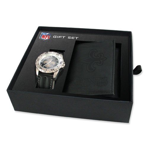 Mens NFL New Orleans Saints Watch & Wallet Set
