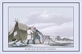 Russian Winter Fishing by Katie Atkinson Framed with Gold Decor
Wood Frame 1.25 inch width, 3/4 inch depth