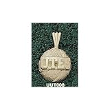 Utah Utes Solid 10K Gold ''UTES'' Basketball Pendant