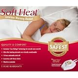 Soft Heat Electric Warming Heated Blanket by Perfect Fit Industries - King Size, Ivy Green with Dual Controllers. The Worlds Safest Warming Blanket.