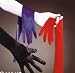 Satin-Handschuhe, schwarz