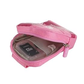 rooCASE Fashion (Flower Lady / Pink) Nylon Padded Case for Kodak PLAYFULL Video Camera HD Camcorder