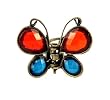 Hair Clip - H100 - Small Butterfly ~ Blue and Red