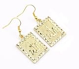 Allah Dangle Gold Tone Earrings Women’s Religious Spiritual Islamic Muslim Jewelry