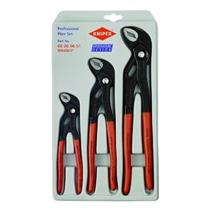 Knipex 002006S1 3-Piece Cobra Pliers Set (7-Inch, 10-Inch, and 12-Inch) by 