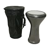 Alexandria Doumbek Drum, Case & Spare Head - SILVER
