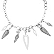 Laser Finish & Resin Sterling Silver Necklace