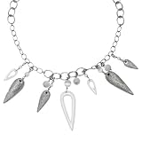 Laser Finish & Resin Sterling Silver Necklace