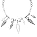 Laser Finish & Resin Sterling Silver Necklace