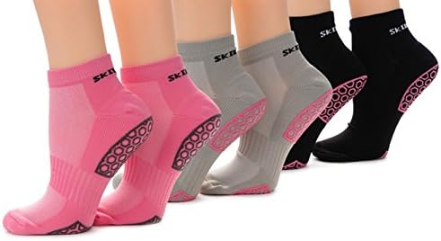 3 Pairs of Skidders Fitness Yoga Socks, Non Slip Socks for Women