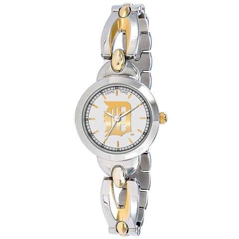 Detroit Tigers Womens Dress Watch Gold