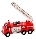 Fire Engine Quartz Clock - Desk Top / Boys Christmas Gift Idea