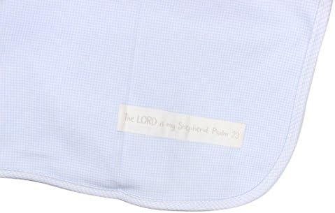His Little Lamb 28" x 32" Receiving Blanket (Blue)