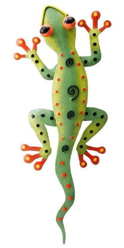 Wall Art 3D Metal Decor Gecko Spiral Green (5Wx11) – Regal Art #R156