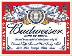 Desperate Enterprises Budweiser-Can Label Collectible Metal Sign