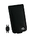 Black Premium Flip Leather Case for Apple iPhone 4 4th Generation with Shoe Silicone Pouch for Nike+ iPod Sensor, AT&T