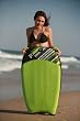 Surfster S3 Limited Inflatable Bodyboard / Boogie Board (Green) with Pump, Leash & Sling Bag