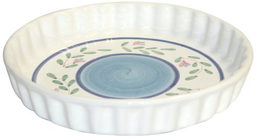 Caleca Blue Garland quiche baking dish